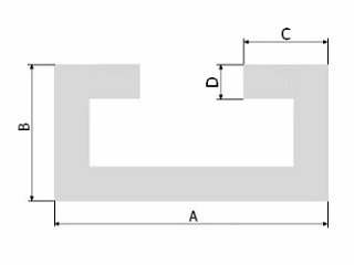 Hliníkový profil C 30 x 15 x 9,5 x 1,5 mm EN AW6060 / AlMgSi0,5