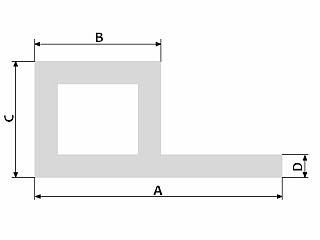 Hliníkový profil dveřní L  50 x  30 x  30 x 3 mm / nosná lať EN AW6060 / AlMgSi0,5